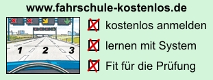 www.fahrschule-kostenlos :: kostenlose Fragebögen für die theoretische Führerschein-Prüfung • lernen mit System